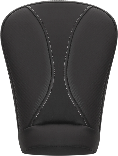 Dominator Pillion Pad - Extended Reach - Black w/ Gray Stitching - FL &