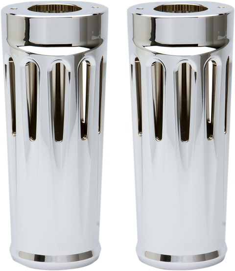 Fork Boot Covers - +2" - Chrome - Deep Cut - FL