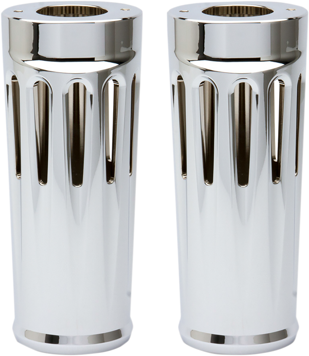 Fork Boot Covers - +2" - Chrome - Deep Cut - FL
