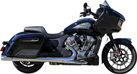 4" Broadhead Slip-On Mufflers - Fishtail - Chrome