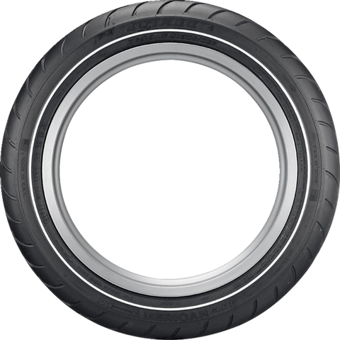 Tire - American Elite - Front - 130/80B17 - Narrow Whitewall - 65H
