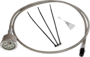 Remote Oil Pressure Gauge/Line Kit - Stainless/Chrome - M8