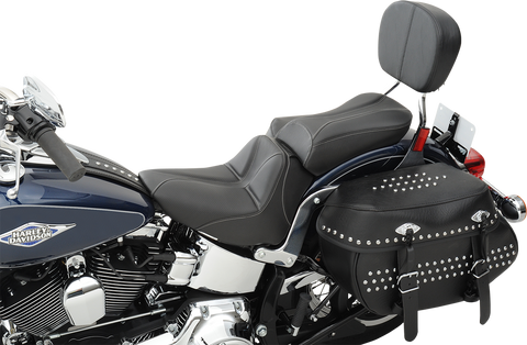 Dominator Pillion Pad - Standard Reach - Black w/ Gray Stitching