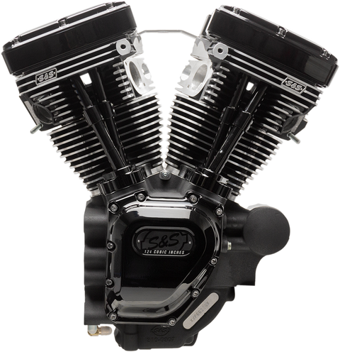 T124 Long Block Engine - Black - Touring