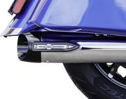 4" Broadhead Slip-On Mufflers - Slash Cut - Chrome