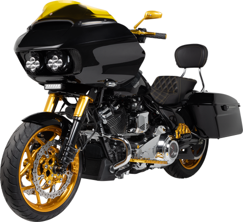 Fork Legs - 49 mm - Black Anodized - For Factory Brake Caliper
