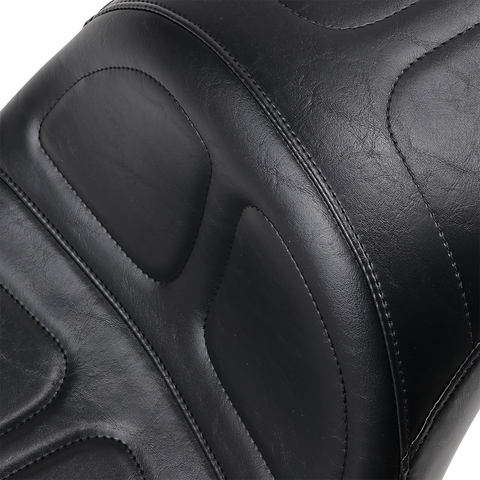 Maverick Daddy Long Legs Seat - Black - Stitched - Softail &