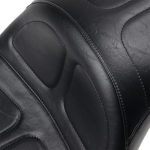 Maverick Daddy Long Legs Seat - Black - Stitched - Softail &