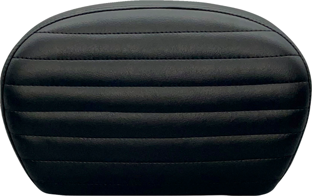 Sissy Bar Pad - Large - Pleated - Dull Black