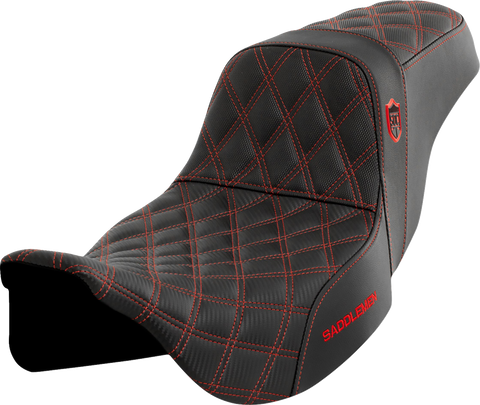 Pro Series SDC Performance Seat - w/o Backrest - Red Stitch - FLH/FLT &