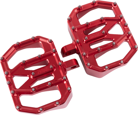 Mini Aggressor Floorboards - Red - Rear