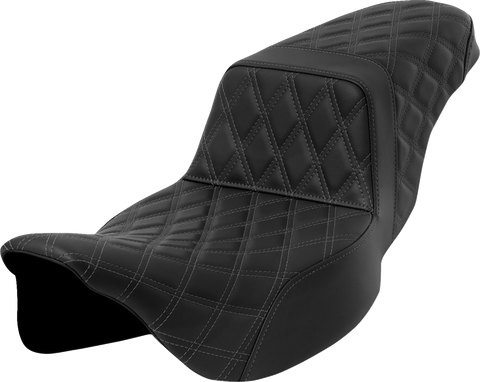 Step-Up Seat - Lattice Stitch - Dark Gray Stitch - Extended Reach - FLH/FLT &