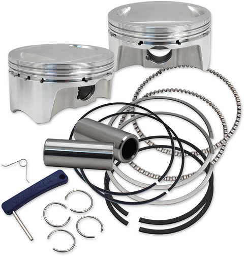 Big Bore Forged Piston Kit - 3.937" Bore - 107" Twin Cam - Standard