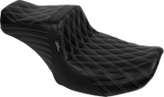 Tailwhip Seat - Bright Gray Double Diamond Stitch - FLHFLT '23-'24