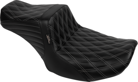Tailwhip Seat - Bright Gray Double Diamond Stitch - FLHFLT &
