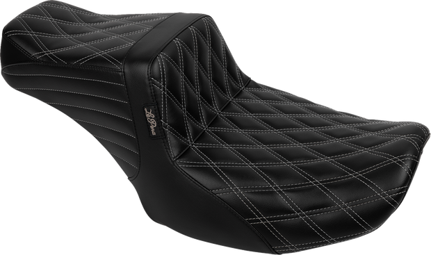 Tailwhip Seat - Bright Gray Double Diamond Stitch - FLHFLT &