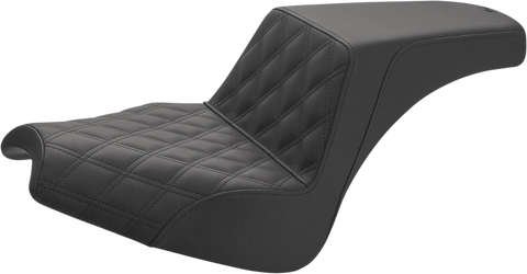 Step-Up Seat - Front Lattice Stitch/Rear Smooth - Black - Chief