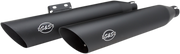 Slash Cut Race Mufflers - Black