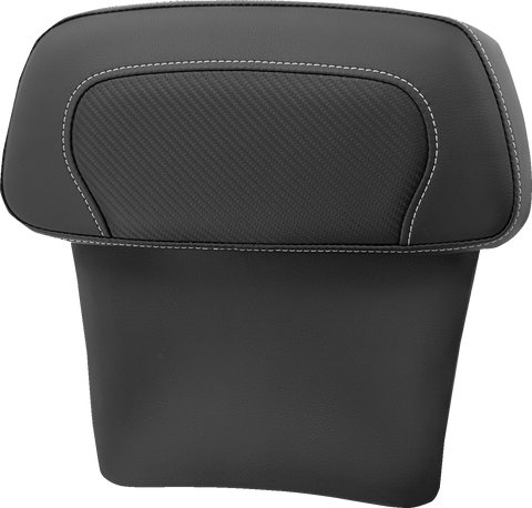 Chopped Tour Pak Backrest Pad - RoadSofa™ - Carbon Fiber Inset - FLT/FLH &