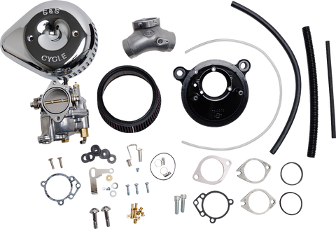Super G Carburetor with Stealth Air Cleaner Kit - Chrome - Twin Cam