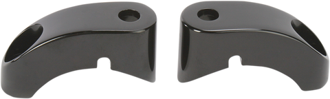 Turn Signal Mounts - 39 mm Front Forks - Black