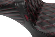 Tailwhip Daddy Long Legs Seat - Red Double Diamond Stitch - FLH/FLT '23-'24