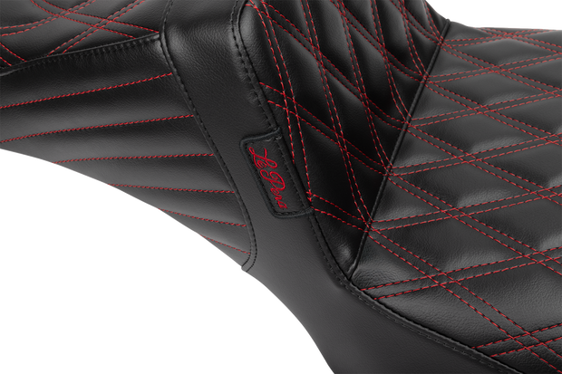 Tailwhip Daddy Long Legs Seat - Red Double Diamond Stitch - FLH/FLT &