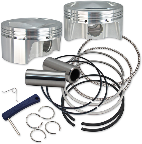 Big Bore Forged Piston Kit - 3.937" Bore - 98" Twin Cam - Standard