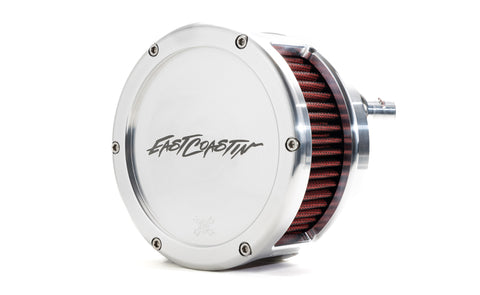 M-Eight BA Air Cleaner Kit, Raw finish, Red filter : 5431-EC