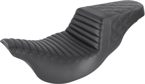 Step-Up Seat - Front Tuck-n-Roll/Rear Lattice Stitch - Black - FL &