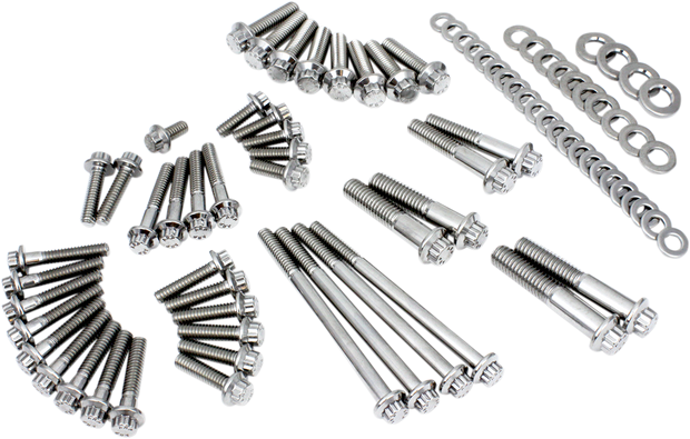 Fastener Kit - External Primary/Transmission - 12-Point - M8/Softail