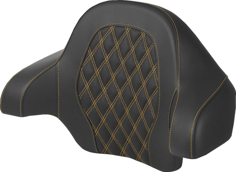 Tour-Pak® Backrest Pad - Lattice Stitch - Gold Stitch - FL &