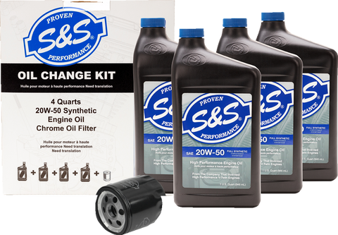 Oil Change Kit - Black Filter - M8 - 5 US quarts