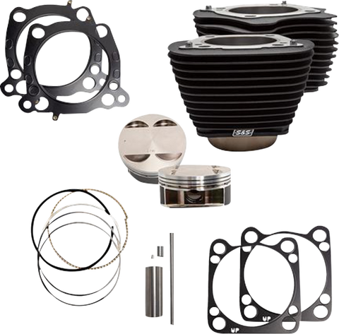 Cylinder Kit - 4.625" Stroke - Wrinkle Black w/o Highlights - M8