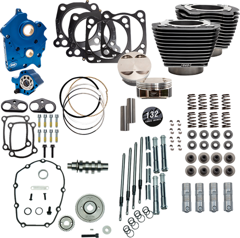 132" Power Pack - 550 Gear Drive - Oil Cooled - Black Granite w/Highlight Fins - M8
