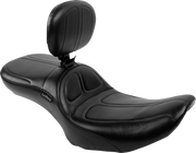 Maverick Daddy Long Legs Seat - With Backrest - Black - FLH/FLT '23-'24