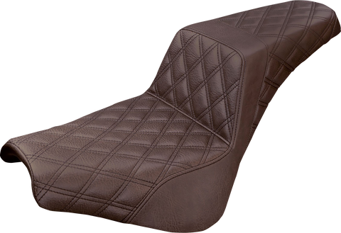 Step-Up Seat - Full Lattice Stitch - Brown