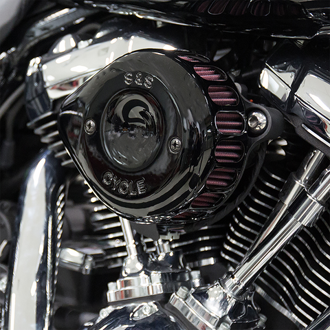 Mini Teardrop Stealth Air Cleaner Kit - Gloss Black