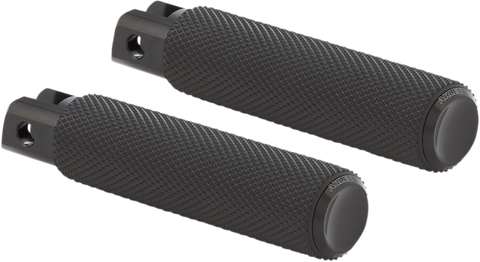 Passenger Knurled Footpegs - Black - FX/FL &