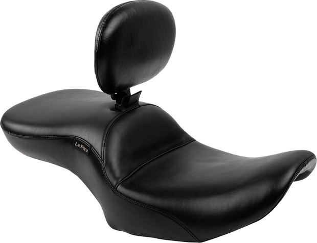 Maverick Seat - with Backrest - Smooth - Black - FLH/FLT &