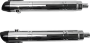 4" Broadhead Slip-On Mufflers - Slash Cut - Chrome