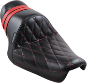 Stubs Spoiler Seat - Diamond - Black w/ Red Stripes - XL '04-'23