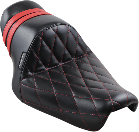 Stubs Spoiler Seat - Diamond - Black w/ Red Stripes - XL &
