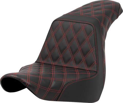Step-Up Seat - Full Lattice Stitch - Red Stitch - FXLR/FLSB &
