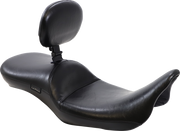 Maverick Daddy Long Legs Seat - With Backrest - Black - Smooth - FL '08-'23