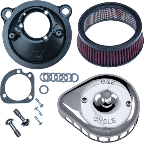 Mini Teardrop Stealth Air Cleaner Kit - Chrome