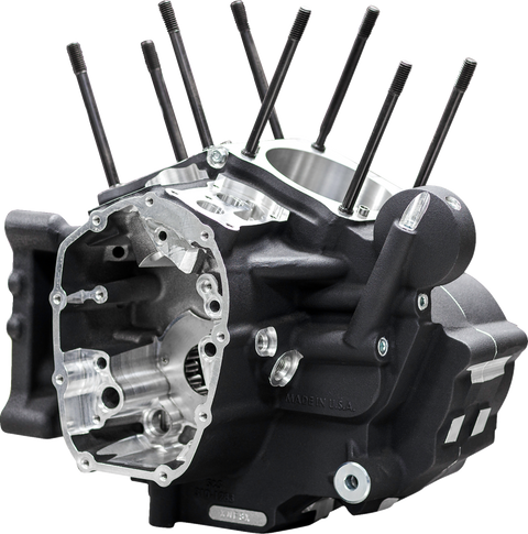 Crankcase - MK-Series "B" - Black - M8 Softail