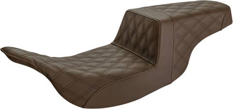 Step-Up Seat - Full Lattice Stitch - Brown