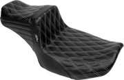 Tailwhip Daddy Long Legs Seat - Gray Double Diamond Stitch - FLH/FLT '23-'24