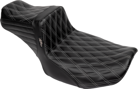 Tailwhip Daddy Long Legs Seat - Gray Double Diamond Stitch - FLH/FLT &